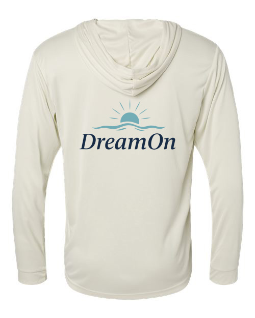 DreamOn hooded performance sun shirt, back view